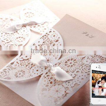 wedding card/wedding invitation/wedding invitation card with posterQR mobile invitation solution