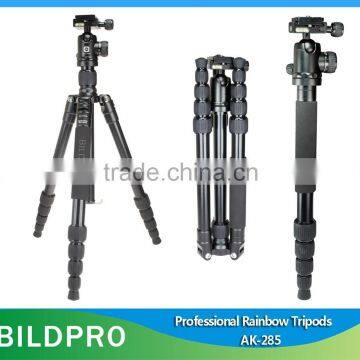 BILDPRO Foldable Tripod Aluminum Camera Stand Foot Spike Screws 360 Pan Head