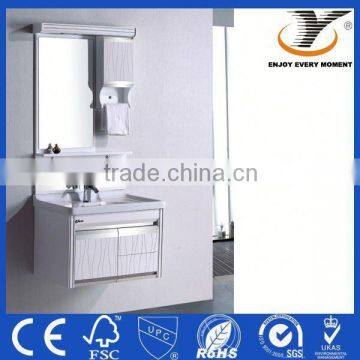 Hangzhou 2014 small white pvc bathroom cabinet