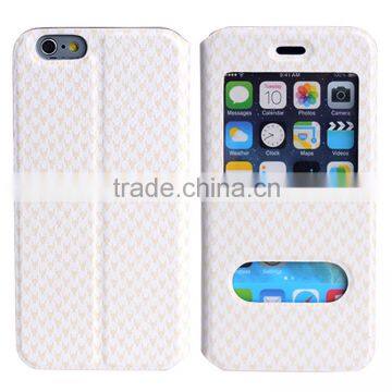 Slim Leather Wallet Cover for iphone6 with View Windows