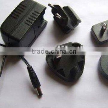 12VDC 0.5A AC/DC adapter with inter-change plug