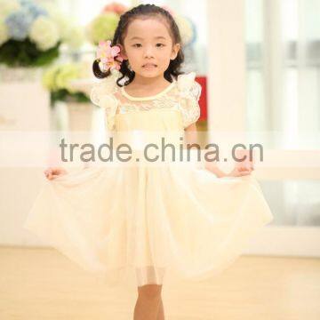 wholesale Latest Fashion Design Children Cloth 2016 Summer Baby Girl Design Dress Casual Wearing Lace Mesh Dress