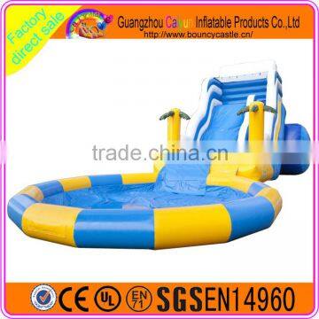 Inflatable water slide with pool high quality for sales