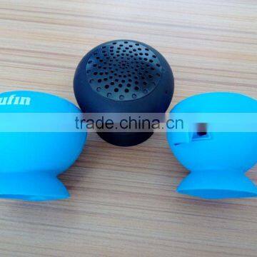 Silicon Mini Handfree Stereo Bluetooth Wireless Sucker Speaker for Mobile Phone