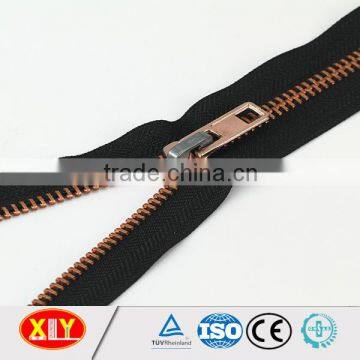 Factory Wholesale Customized Size Long Chain Rose Gold Metal Zipper photo-2