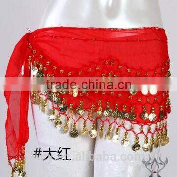 belly dancing hip scarf chiffon 128 coins sexy belly dance coin belt