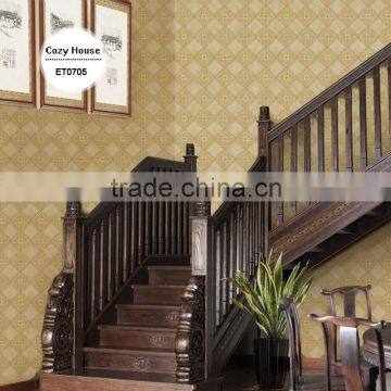 Inexpensive Heavy Embossed Vinyl Coated Wallpaper, Green Simple Spotted Wall Mural for Kindergarten , Best Wall Paper Sample photo-2