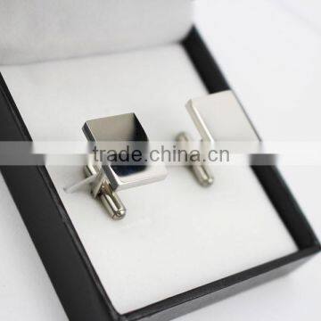 Men's Business Cufflinks Silver Rectangle Cufflinks photo-3