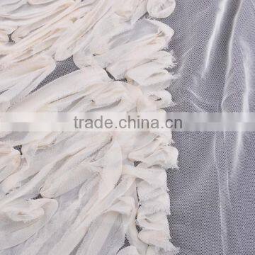Hot Sale Chiffon Ribbon Embroidery Lace Embroidery Fabric photo-4
