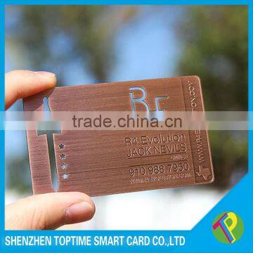 Factory Sell Copper metal business card