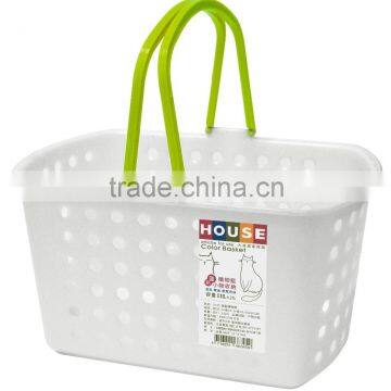 Plastic carry shopping basket