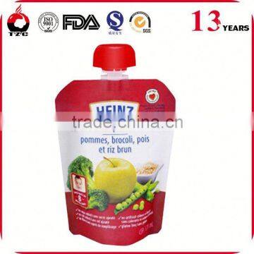 Manufacturer good barrier tomato ketchup baby food pouches