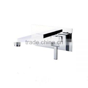 Comfortable design chrome finish basin mixer wall mounted basin faucet