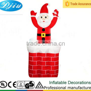 DJ-222 4ft-8ft inflatable outdoor christmas santa claus Chimney decoration up and down movement