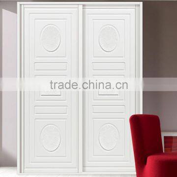 Pvc faced mdf bedroom wardrobe design