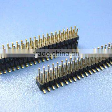 1.0mm Pitch Double Row Double Insulator Pin Header SMT Type Insulator Height=1.5