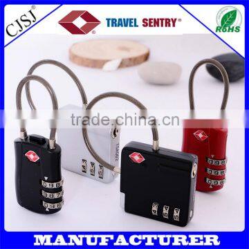 TSA529 3 Dials Travel Luggage cable TSA Lock