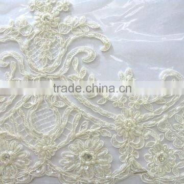 Fancy And Elegant Lace Trims wholesale /Triming for wedding dress embroidery beads trimming lace