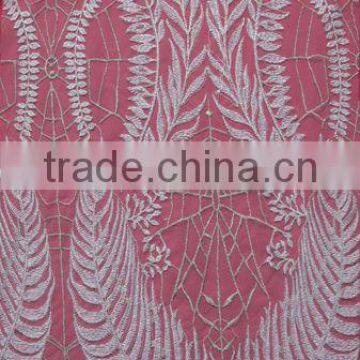 Sliver Embroidery French Lace Fabric