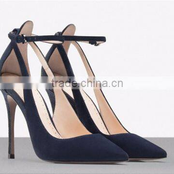 2016 Low price elegant women pu black high heels shoes uk shoes