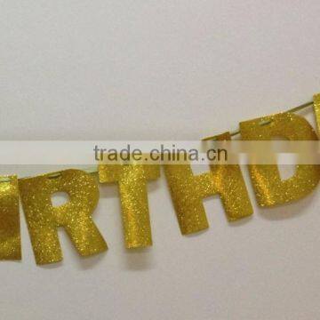 custom shape glitter eva foam banner party decoration