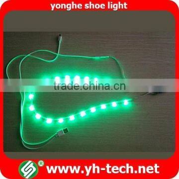 New Arrival Rechargeable USB Motion Sensor LED Shoes Strip Light up Shoe Sole photo-4
