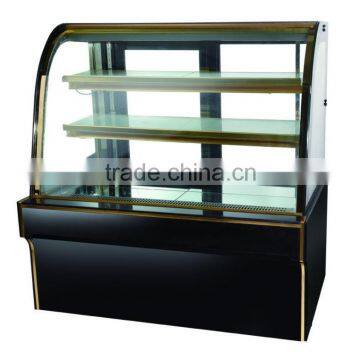 cake display fridge OEM factoryMarble Double Arc Cake Display Cabinet Chiller, Pastry Cooler Showcase