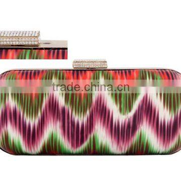 Colorful wave clutch women bags printed designer evening bags wholesale