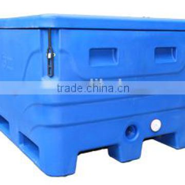 rotational molded fish chest made of PE and PU material