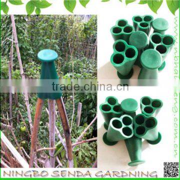 Plastic garden cane caps