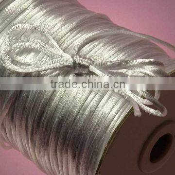 Satin cord Jewelry making supplies-white color china knot satin cord for jewelry DIY making and craft supplies