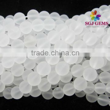 Wholesale-Frosted rock crystal loose beads