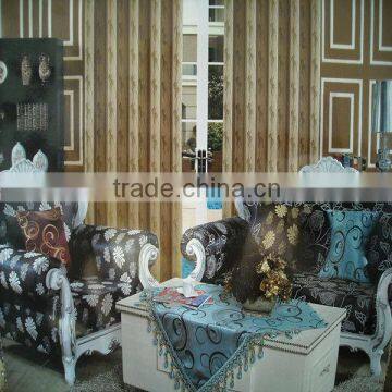 100% polyester jacquard curtain fabric set