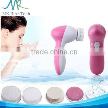 5 IN 1 Battery Operated Facial Brush Electric Face Clean Exfoliate Massage Brush