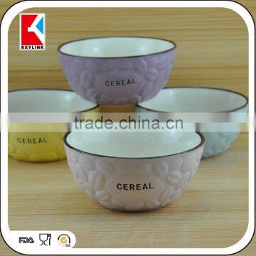 best selling deboss coffee bean ceramic cereal bowl,ceramic soup bowl wholesale,ceramic bowl