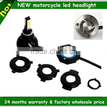 Factory Motorcycle lights 4 led 4300k 5000k 6000k high/low H4,H6,H7 motorbike parts