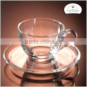 glass coffee cup dish and cup set glass suction cup