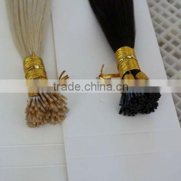 silky straight style 100%human hair I-tip hair hair extension