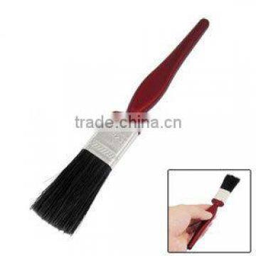 1" Width Crimson Handle Black Faux Bristle Filament Oil Paint Brush
