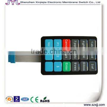 18 keys vending machine membrane keypad waterproof overlay /cover full finish product