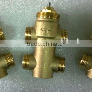 Three-Way Brass Valve For Fan-Coils