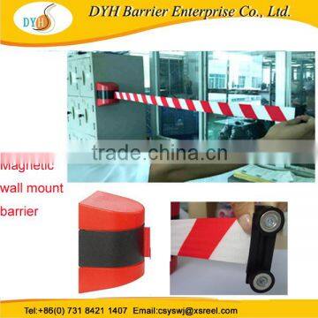 2016 Newest design 5M Magnetic wall mounted retractable belt barrier for warehouse