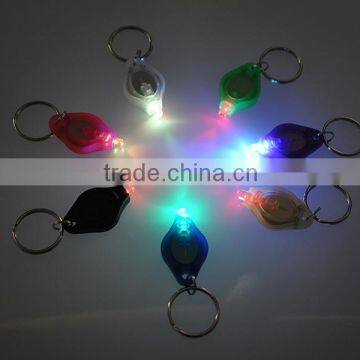 Multi-Color led plastic mini led keychain flashlight keychain