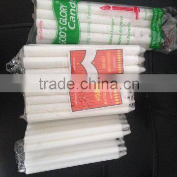 cheap wholesale pillar white no drip household stick candles