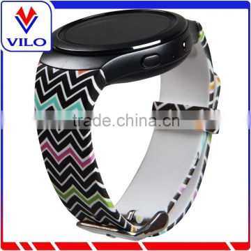 Customized Pattern Silicone Rubber Watch Band For Samsung Gear S2 SM-R720 Sport Smart Watch