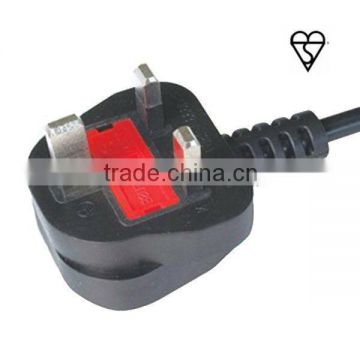 BS approval UK 13a mains power cord with IEC power cord connector types