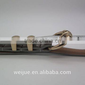 Simple Leather Skinny Belt With Alloy Buckle for Women photo-3