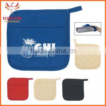 New Design Hot Selling Custom Logo Print Quilted Canvas Pot Holder