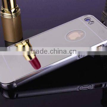 Luxury design case For iphone 5se aluminum 24k metal mirror hard back cover case for iphone