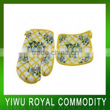 Fashion Cotton Colorful Oven Mitt And Potholder